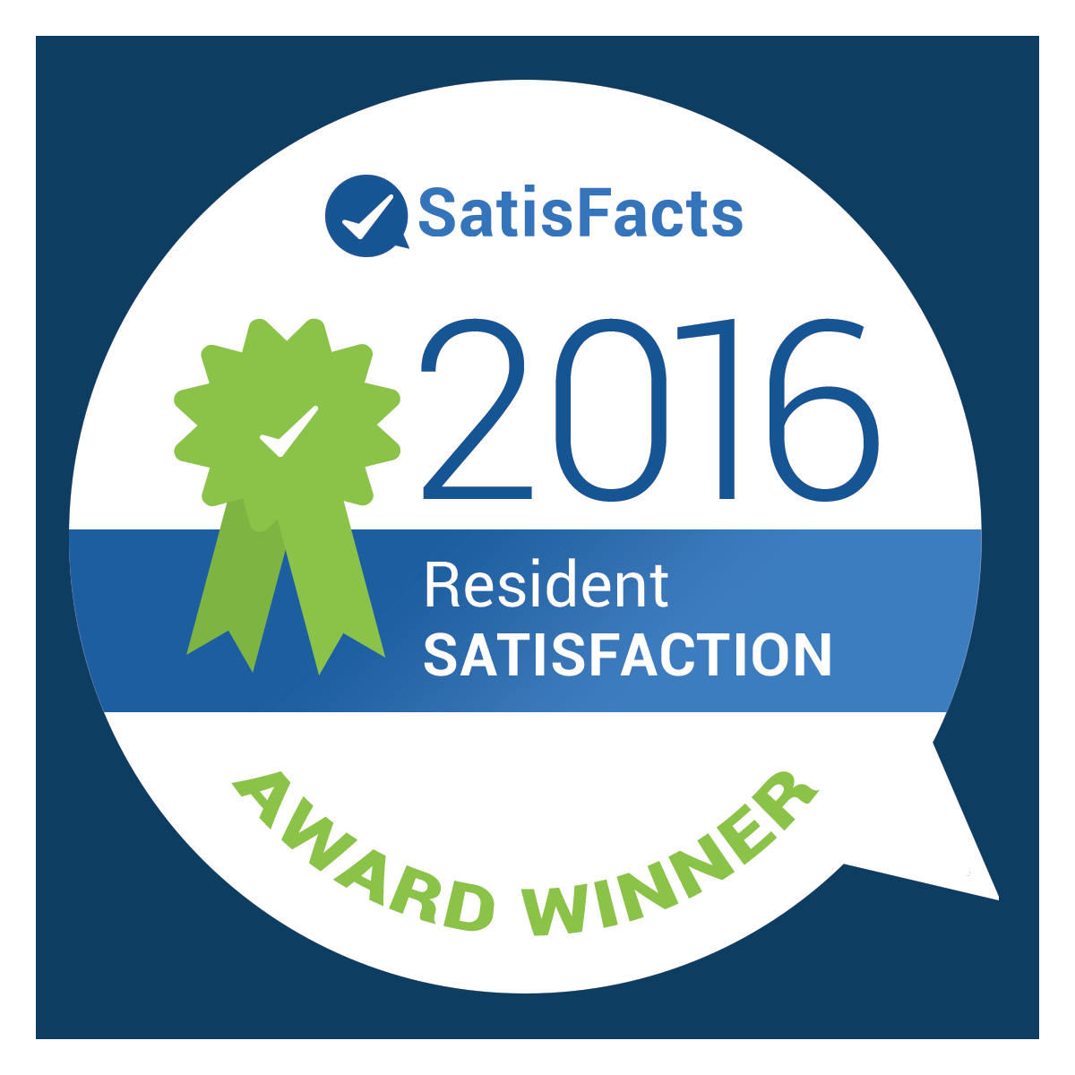 It's Official - 2016 Resident Satisfaction Winners!